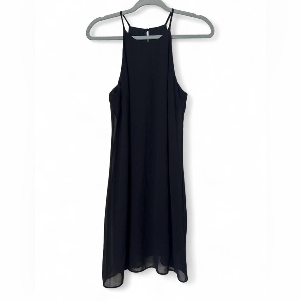A. Byer Women's Large Black Spaghetti Strap Dress - 100% Polyester